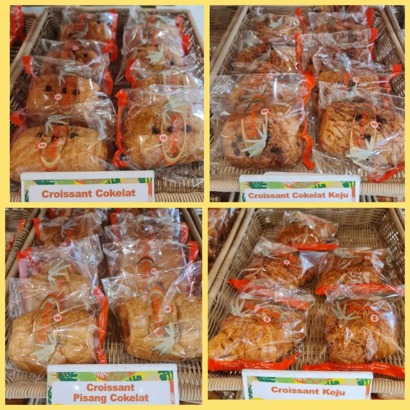 

Aneka Roti Croissant SUZANA | Croissan Keju | Croissant Coklat | Croissant Pisang Coklat | Croissant Coklat Keju