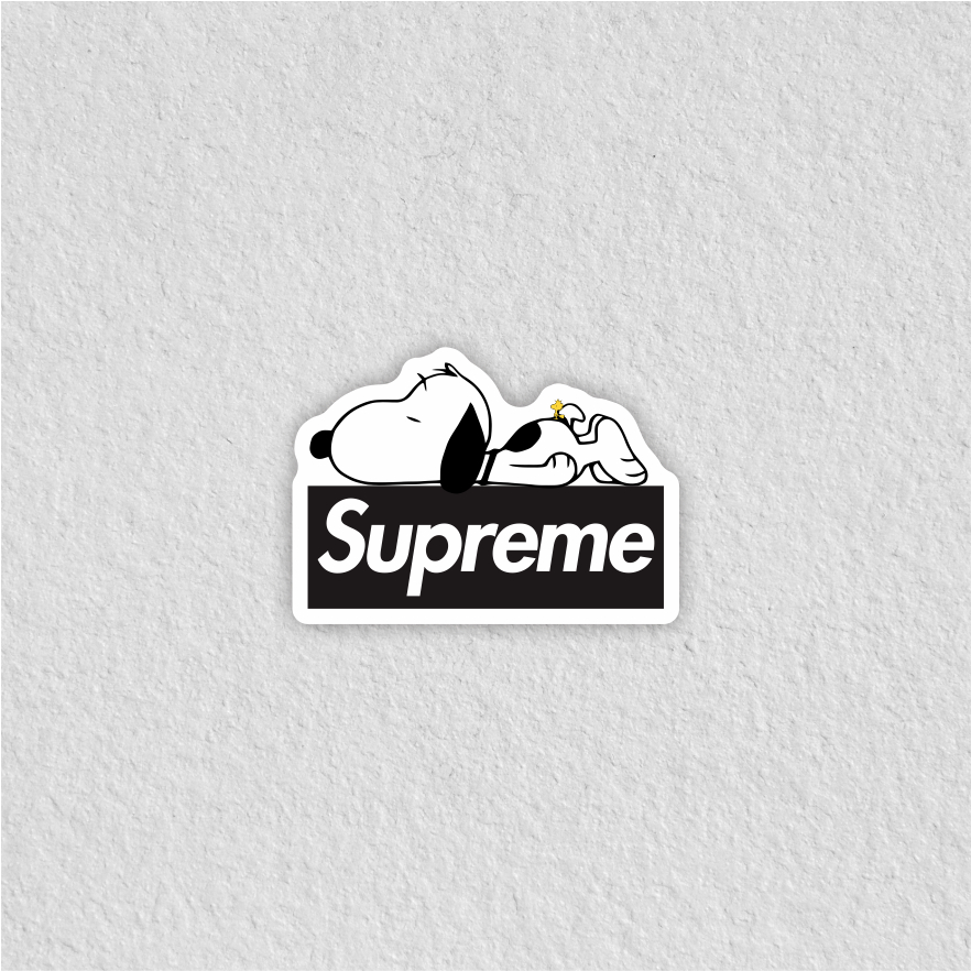 

stiker distro brand supreme