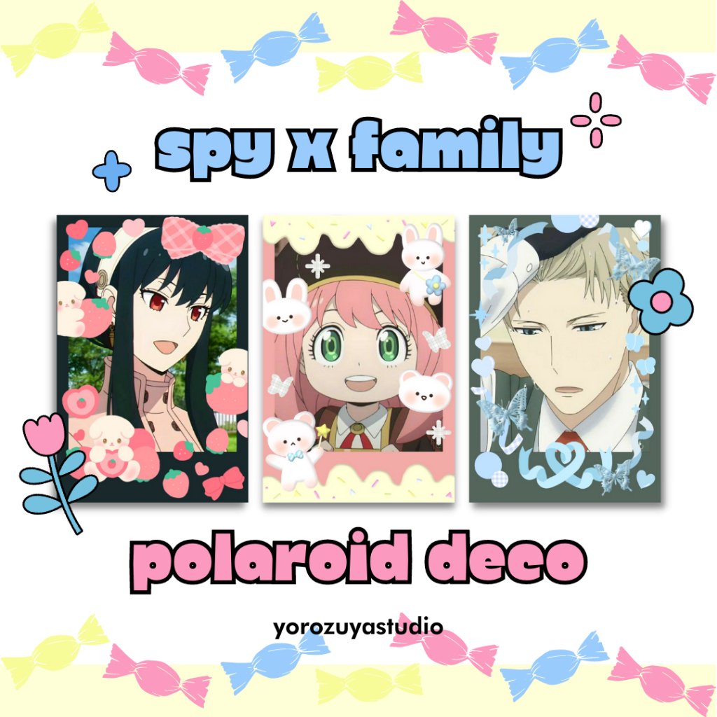 spy x family polaroid | polaroid anime | anya | loid | yor | anime polaroid
