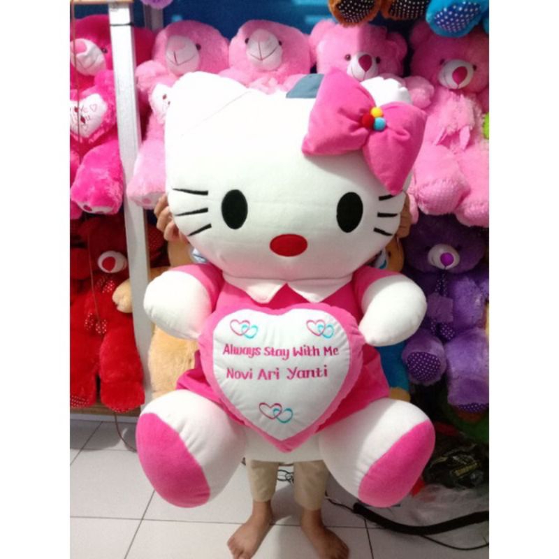 Boneka hello Kitty 1 meter ukir nama