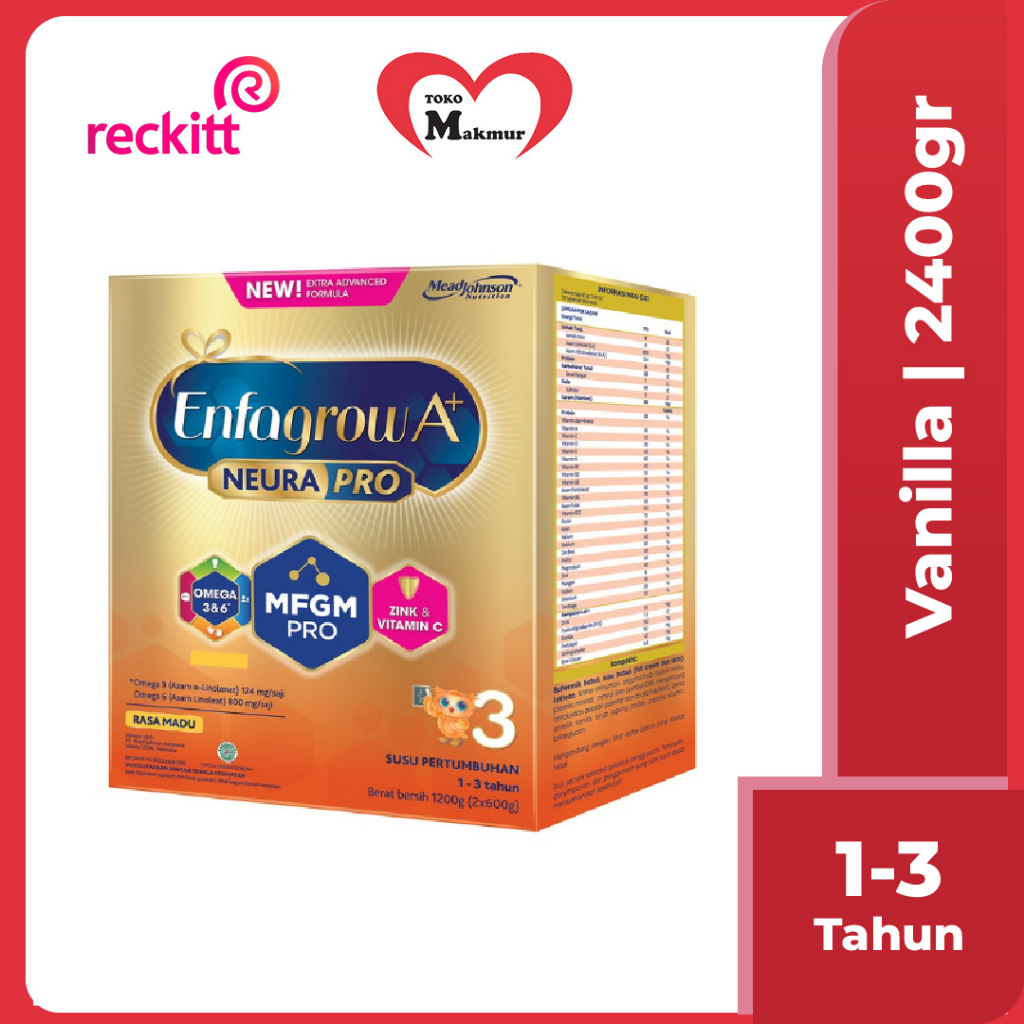 Enfagrow A+ 3 Vanila 2400gr / Toko Makmur Online