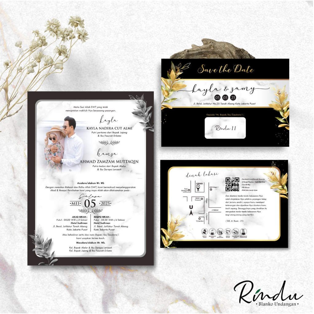 Rindu 11 | Blangko Undangan Kosongan | Free File Setting CDR