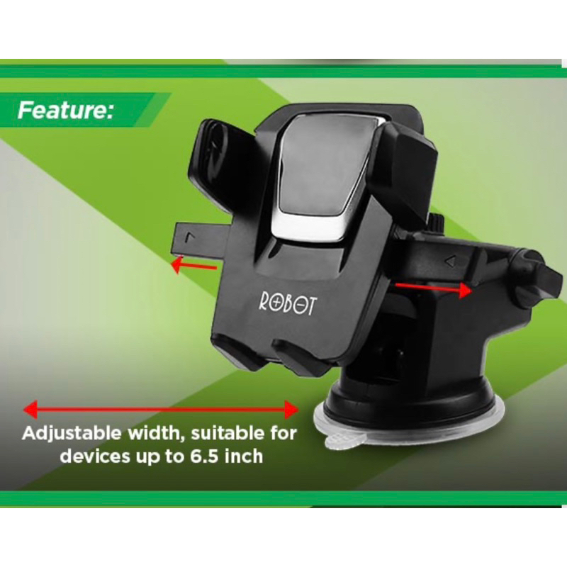 ROBOT C03 SMART CAR HOLDER 360 ROTATION HIGH QUALITY SMARTPHONE HOLDER MOBIL FOLDABLE DESIGN