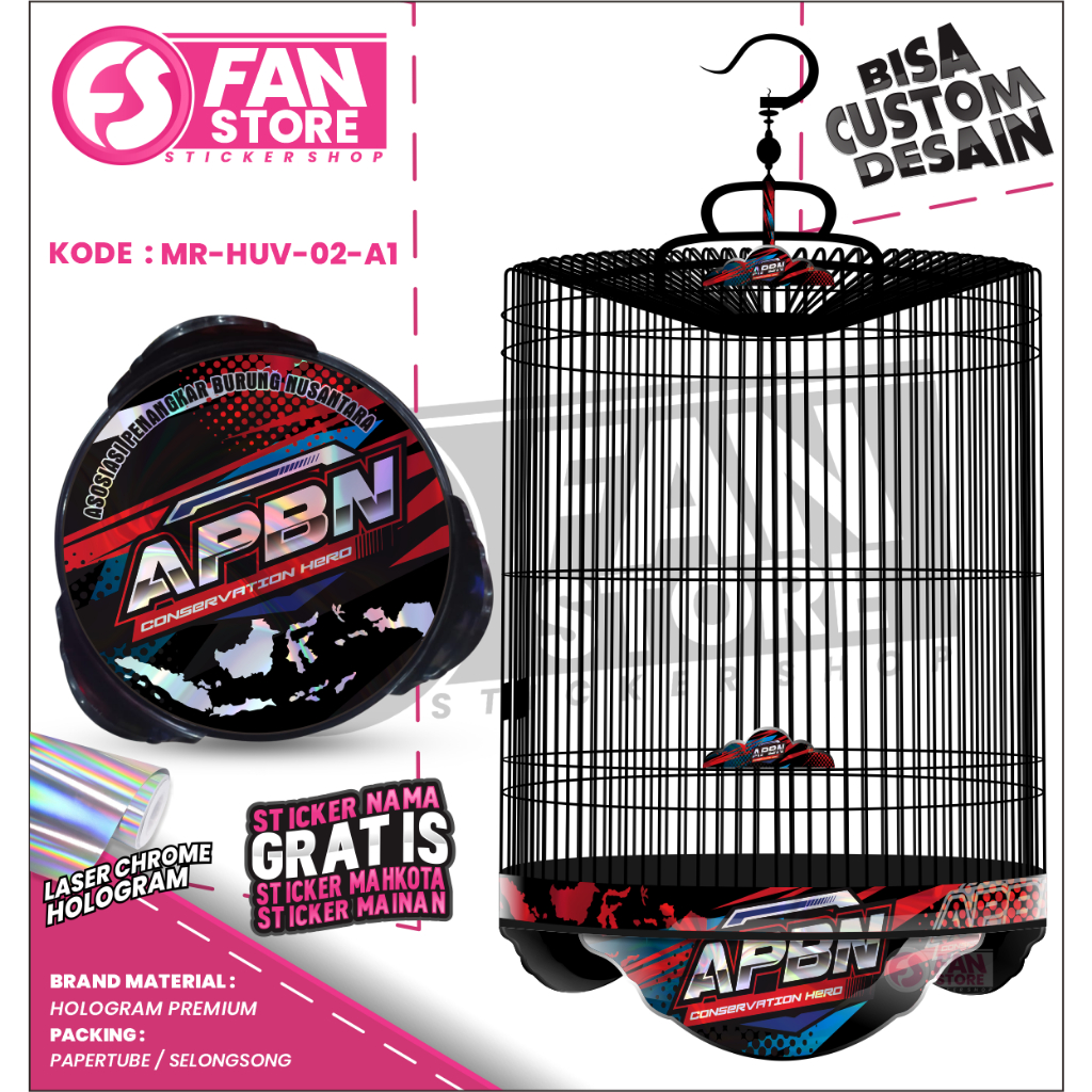 Sticker Tebok Murai - Decal Tebok Murai UV - Decal Murai Hologram