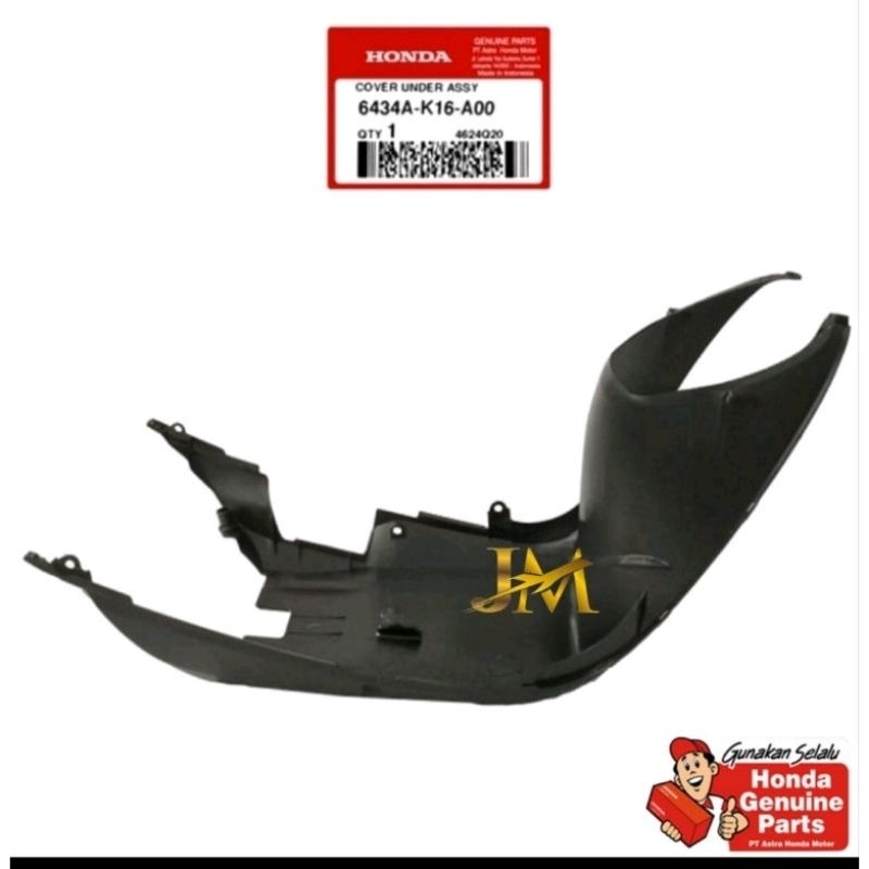6434AK16A00 Cover Dek Bawah Kolong Dashboard Penahan Lumpur Paru Scoopy F1 Ring 14 2013-2016 Asli Or