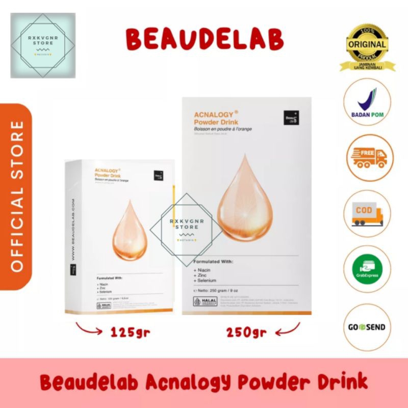 Beaudelab Acnalogy Powder Drink Obat Minum untuk Jerawat Minuman Antioksidan Penghilang Bekas Jerawa