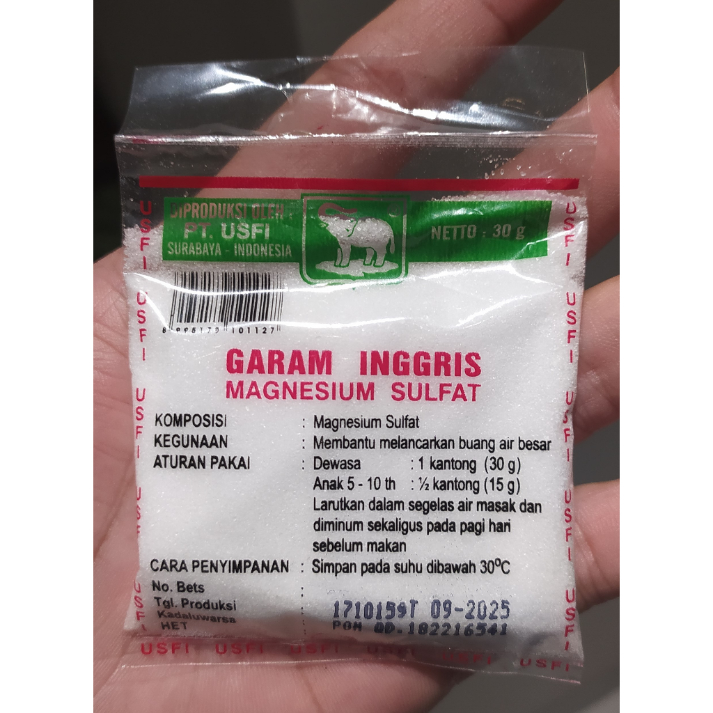 

PAKET Garam Epsom eceran / GARAM INGGRIS CAP GAJAH