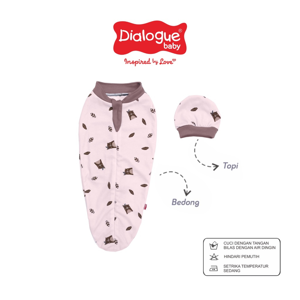 Dialogue Baby Bedong Instan + Topi Bearie Series - DLB4234