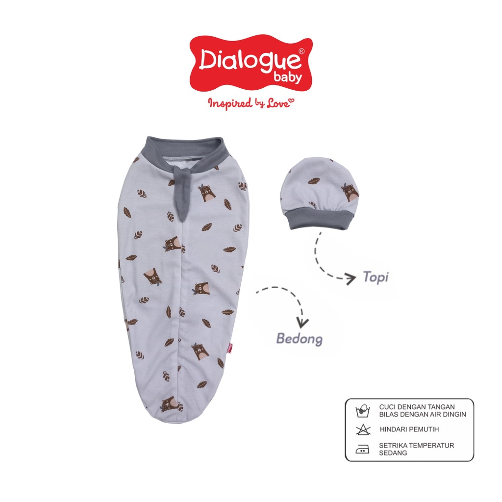 Dialogue Baby Bedong Instan + Topi Bearie Series - DLB4234