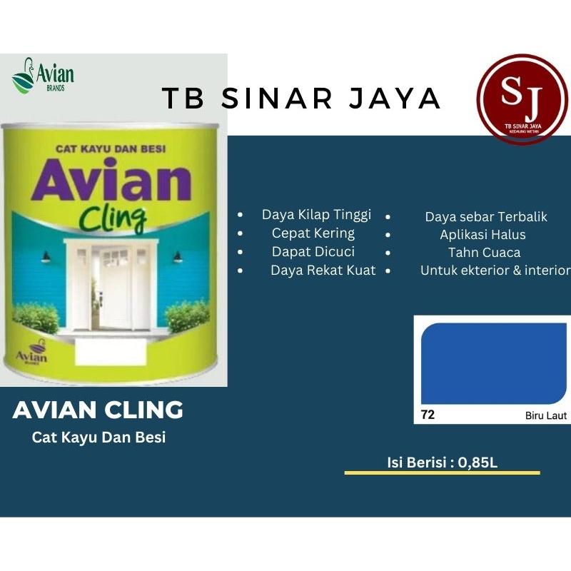 Avian Cling Cat Kayu Besi Pintu Pagar 0,85Ltr