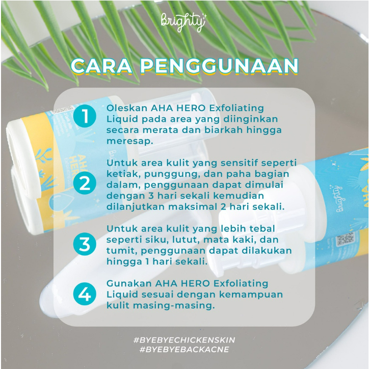 Brighty AHA HERO Exfoliating Liquid  | Jerawat Punggung