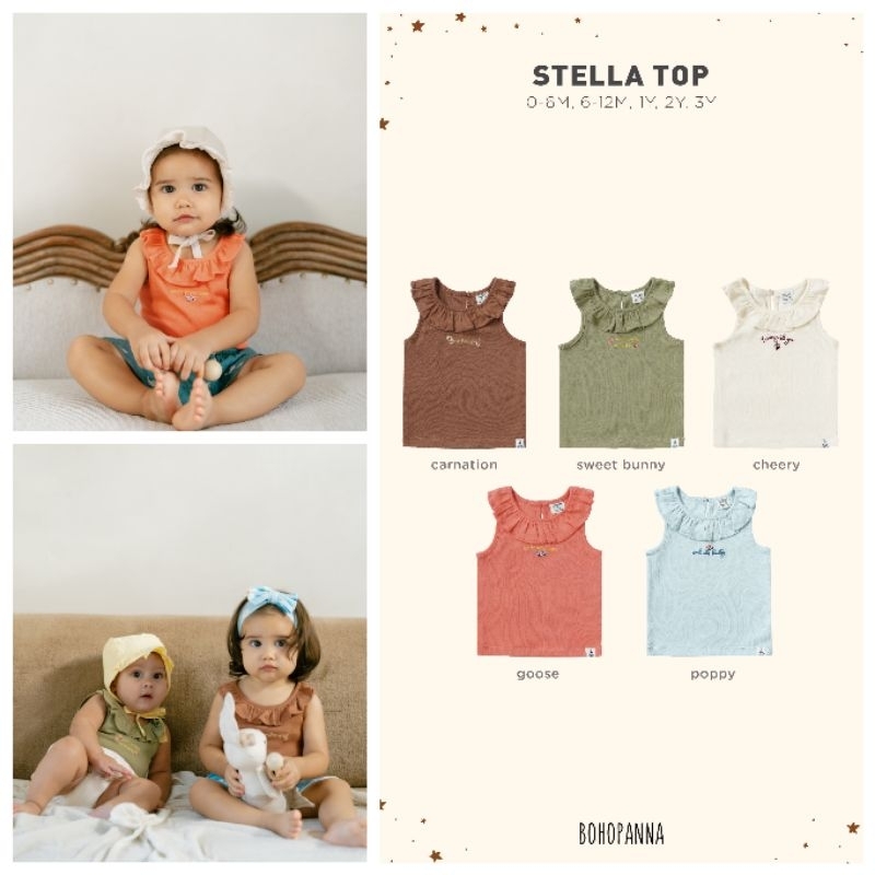 Bohopanna Boho Panna Stella Top - Atasan Anak Perempuan 0-3Y