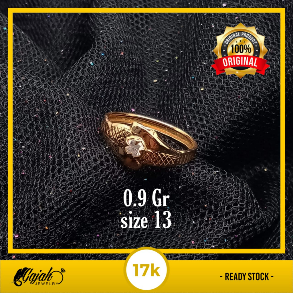 Cincin Emas 17K - 0.9 Gr Kadar 750 - 4760