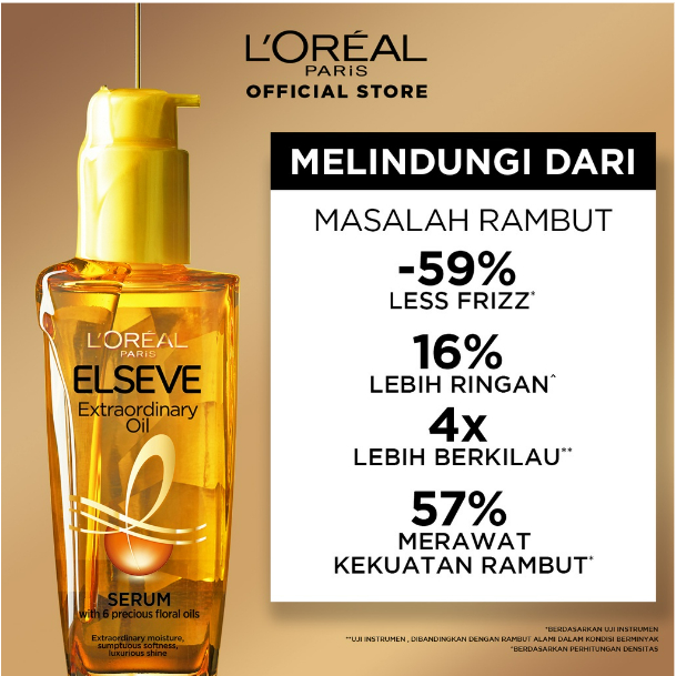 L'Oreal Paris Elseve Extraordinary Oil Gold Hair Treatment Serum - 100ml - Perawatan Rambut Loreal