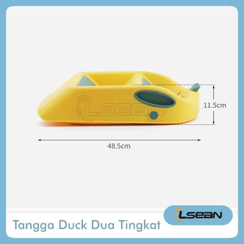 BANGKU TANGGA MINI LUCU DUA TINGKAT PIJAKAN KAKI ANAK ANTI SLIP STEP STOOL MOTIF DUCK