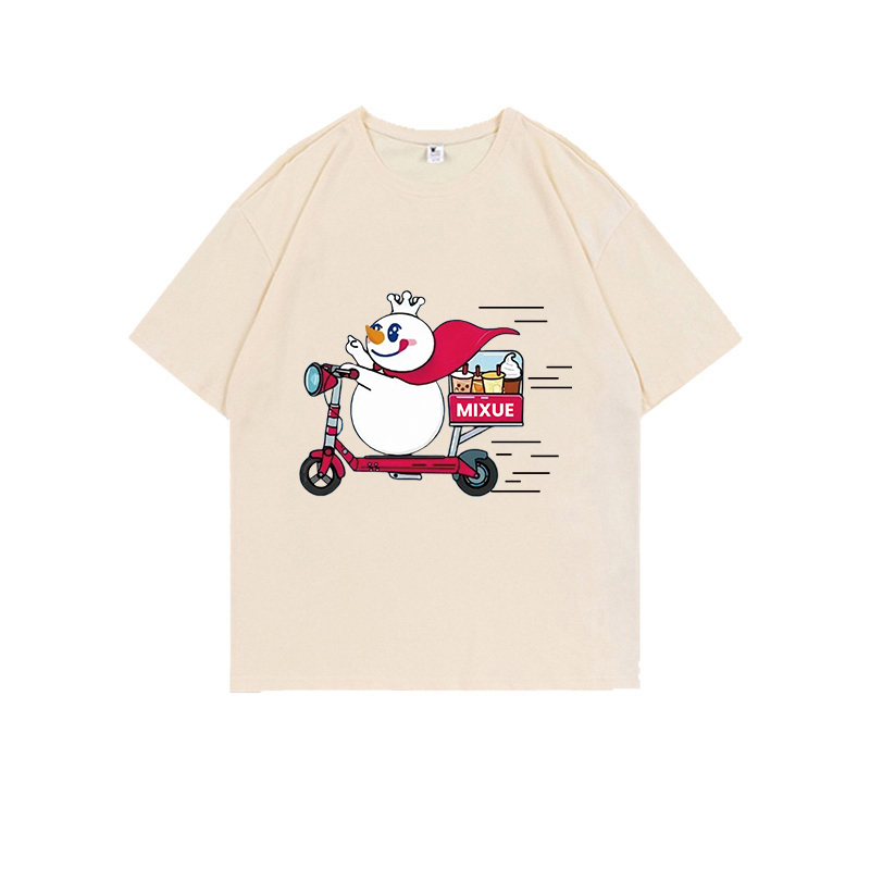 Premium Import Korean Style Oversize Cartoon Graffiti Print T-shirt Kekinian Kaos Atasan Wanita