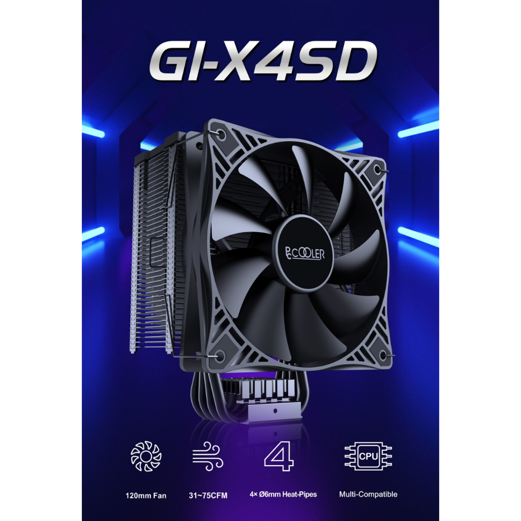 Fan CPU PC COOLER GI-X4S D | ITECHBALI