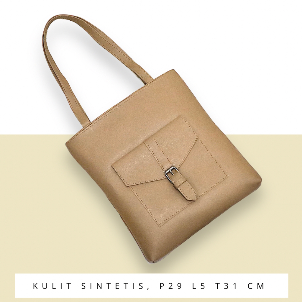 [COD SEMARANG] Bisa Gosend atau Grabexpress Tas Totebag Etnik Motif Warna Coklat kulit sintetis Tote Lokal