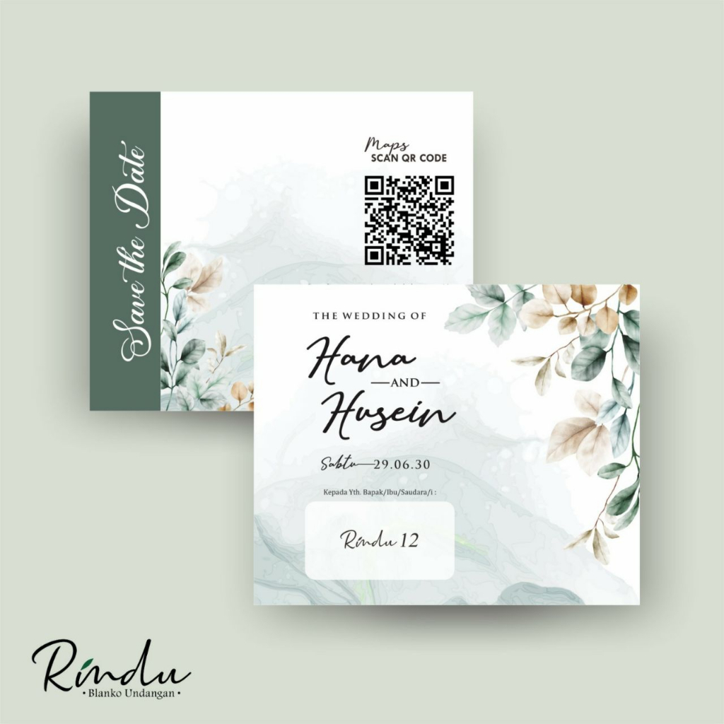 BLANGKO UNDANGAN RINDU 12 / UNDANGAN KOSONG / FREE FILE SETTING / UNNDANGAN PERNIKAHAN / UNDANGAN KH