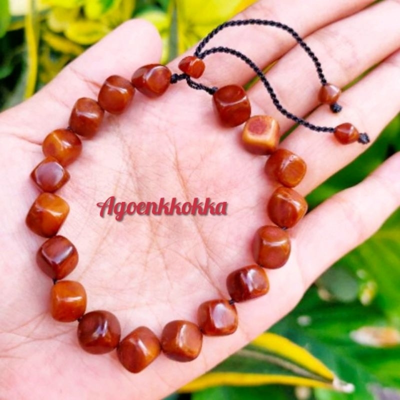 Gelang kokka kaukah dadu besar coklat