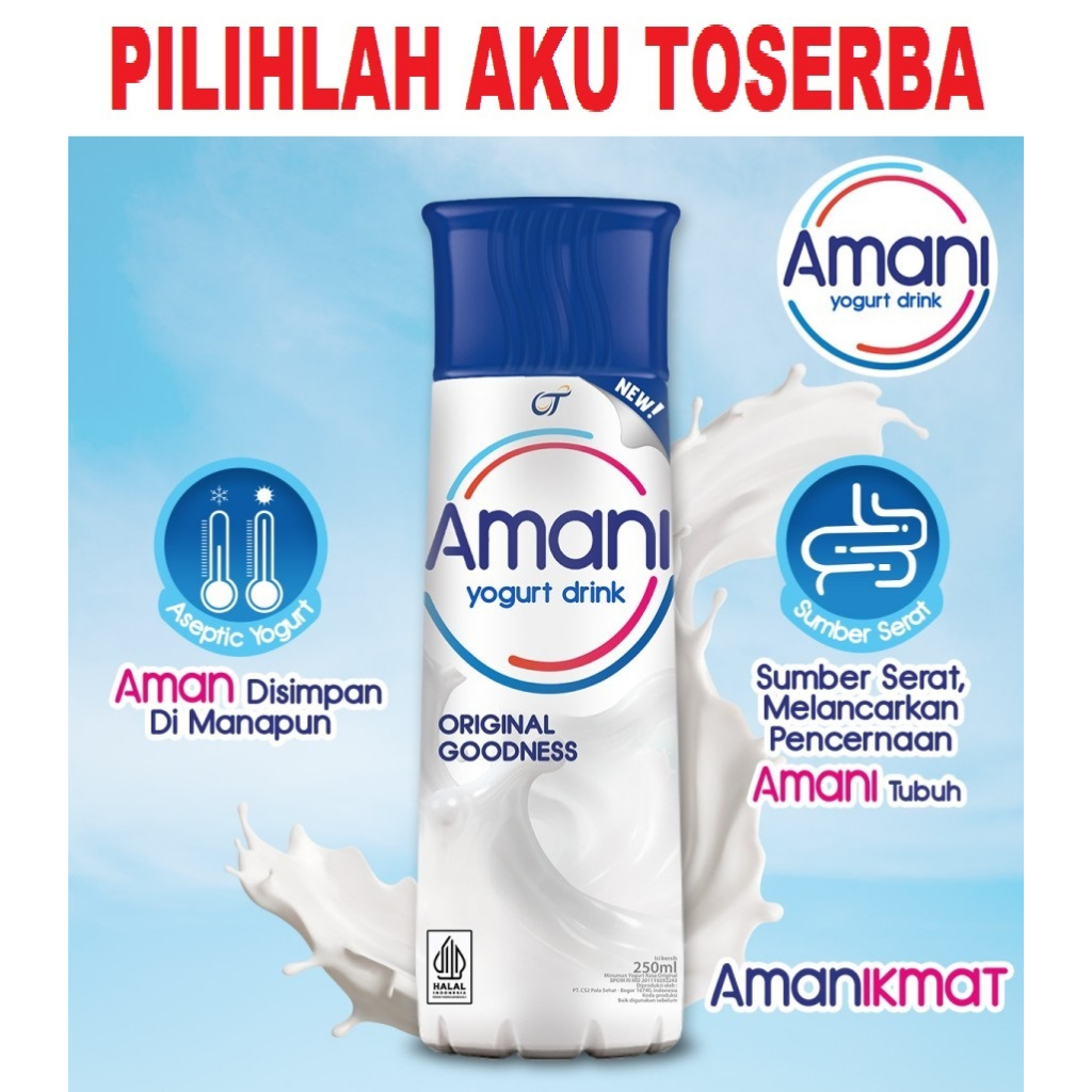 AMANI Yogurt Drink ORIGINAL Goodness 250 ml - ( HARGA 1 BOTOL )