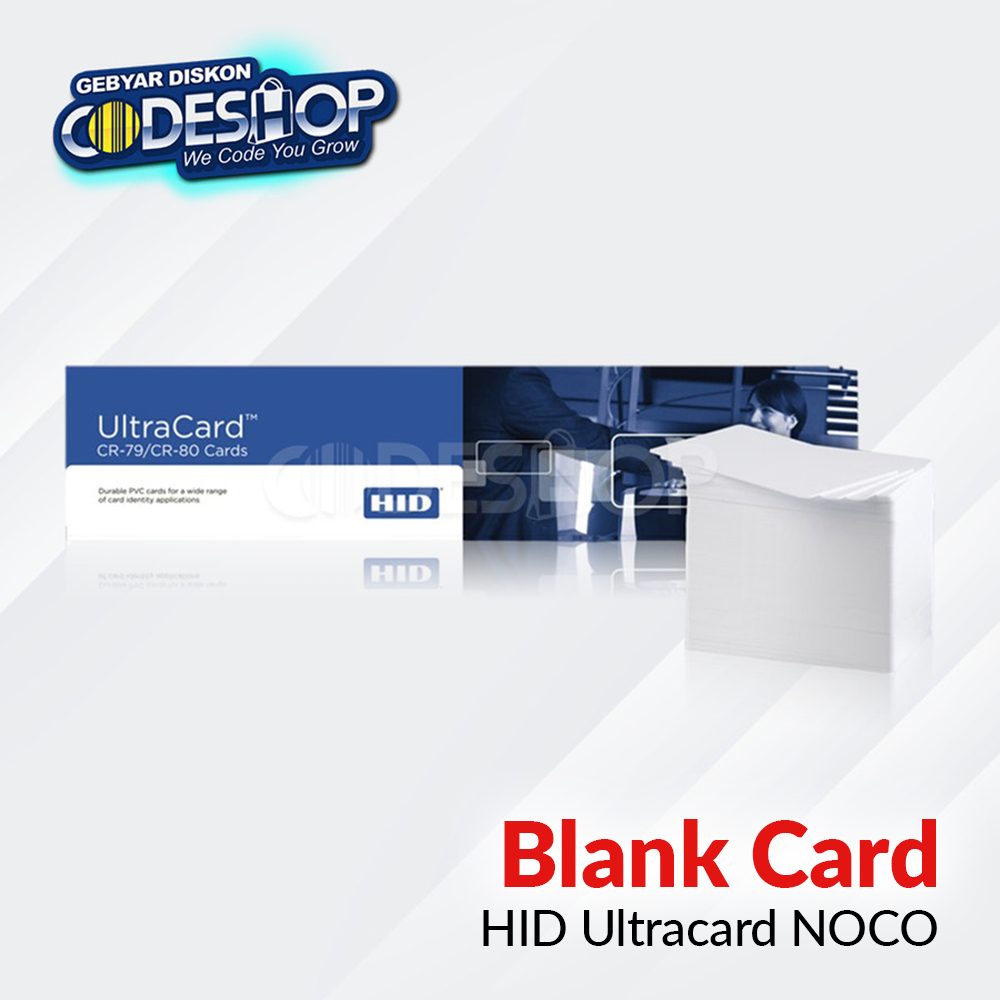 

Ultracard HID Noco CR80 Blank ID Card Kartu PVC Putih Polos 81754
