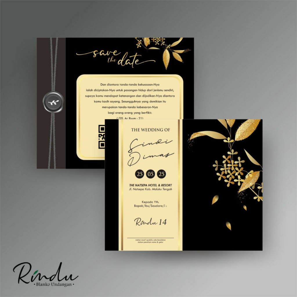 BLANGKO UNDANGAN RINDU 14 / UNDANGAN KOSONG / FREE FILE SETTING / UNNDANGAN PERNIKAHAN / UNDANGAN KH
