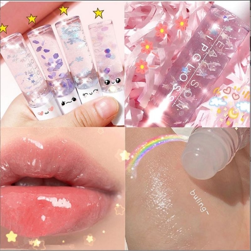 Lip Gloss Glitter Pelembab Bibir