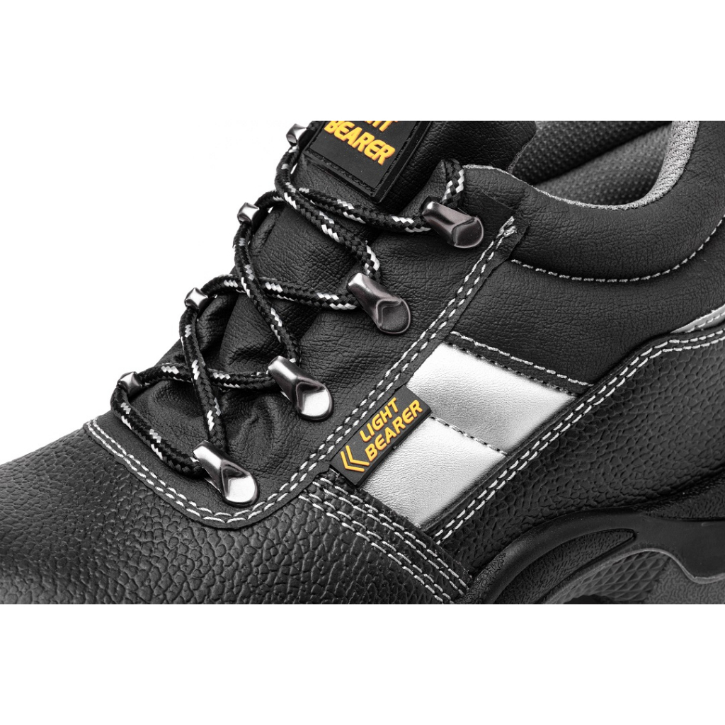 Sepatu Safety Shoes Pria Kulit Sapi Ujung Besi Middle Cut - Light Bearer