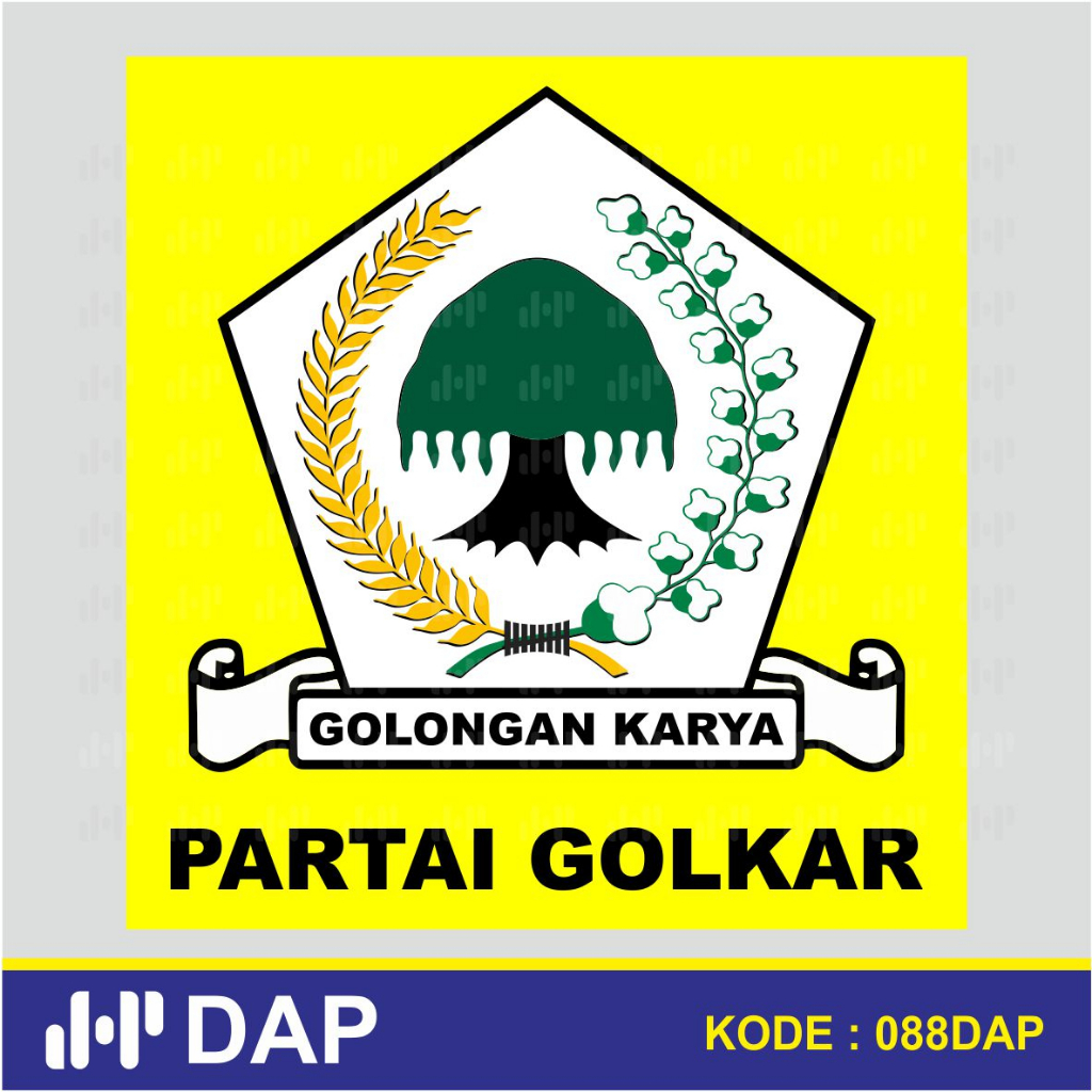 

088 - STIKER PARTAI GOLKAR - VYNIL - TERBAIK