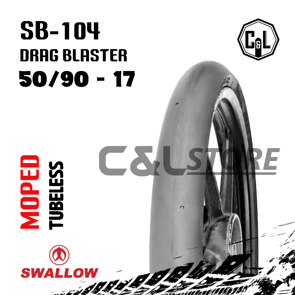 BAN LUAR MOTOR SWALLOW 50/90-17 RING 17 SB-104 DRAG BLASTER TUBELESS