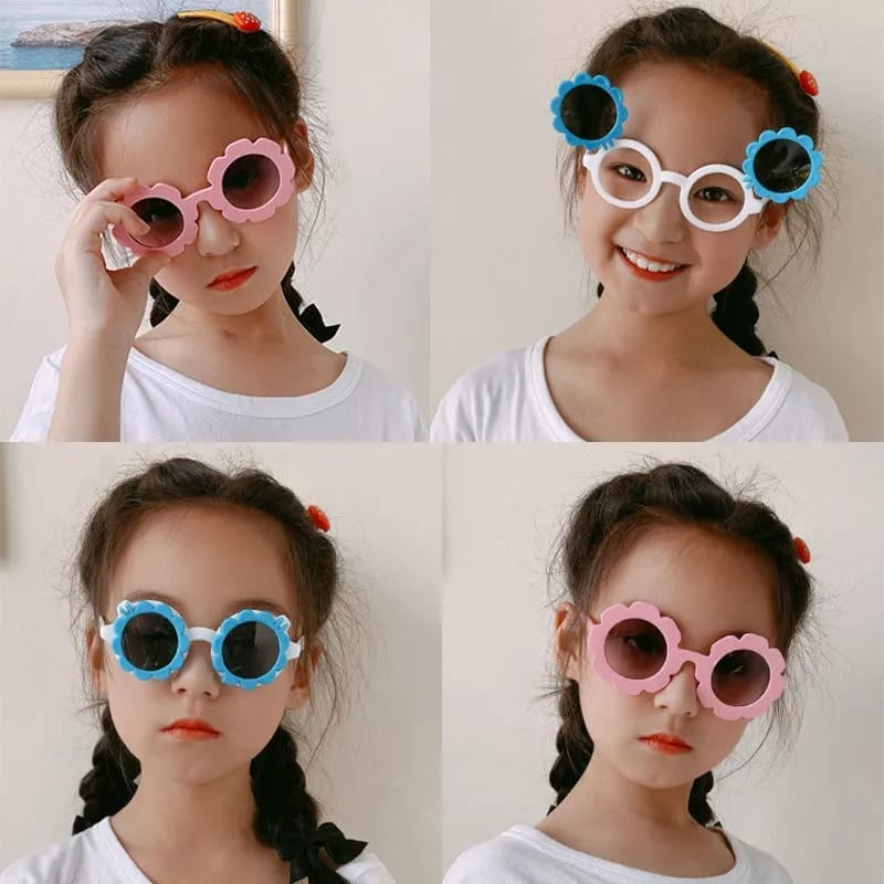 E ( E00060 ) KACAMATA FASHION ANAK TERBARU BENTUK BUNGA MATAHARI SUNFLOWER/ HARGA GROSIR