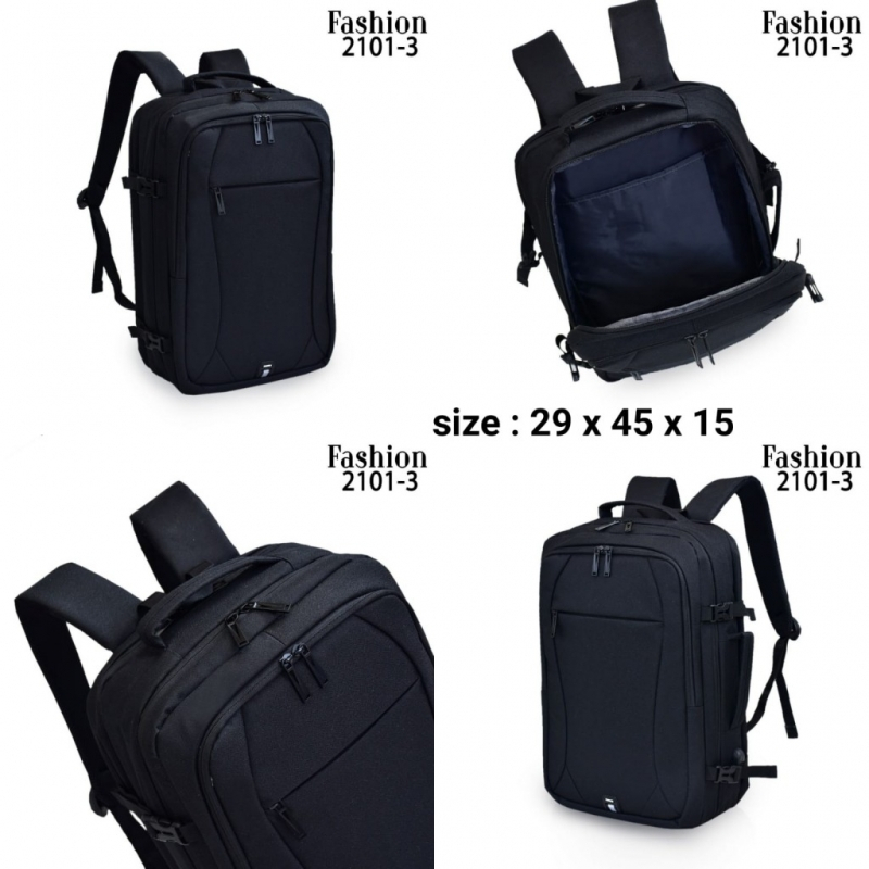 Tas Ransel Pria 2101-3 (Bahan C) Kanvas ( Polyester Ant Knitted Fabric )