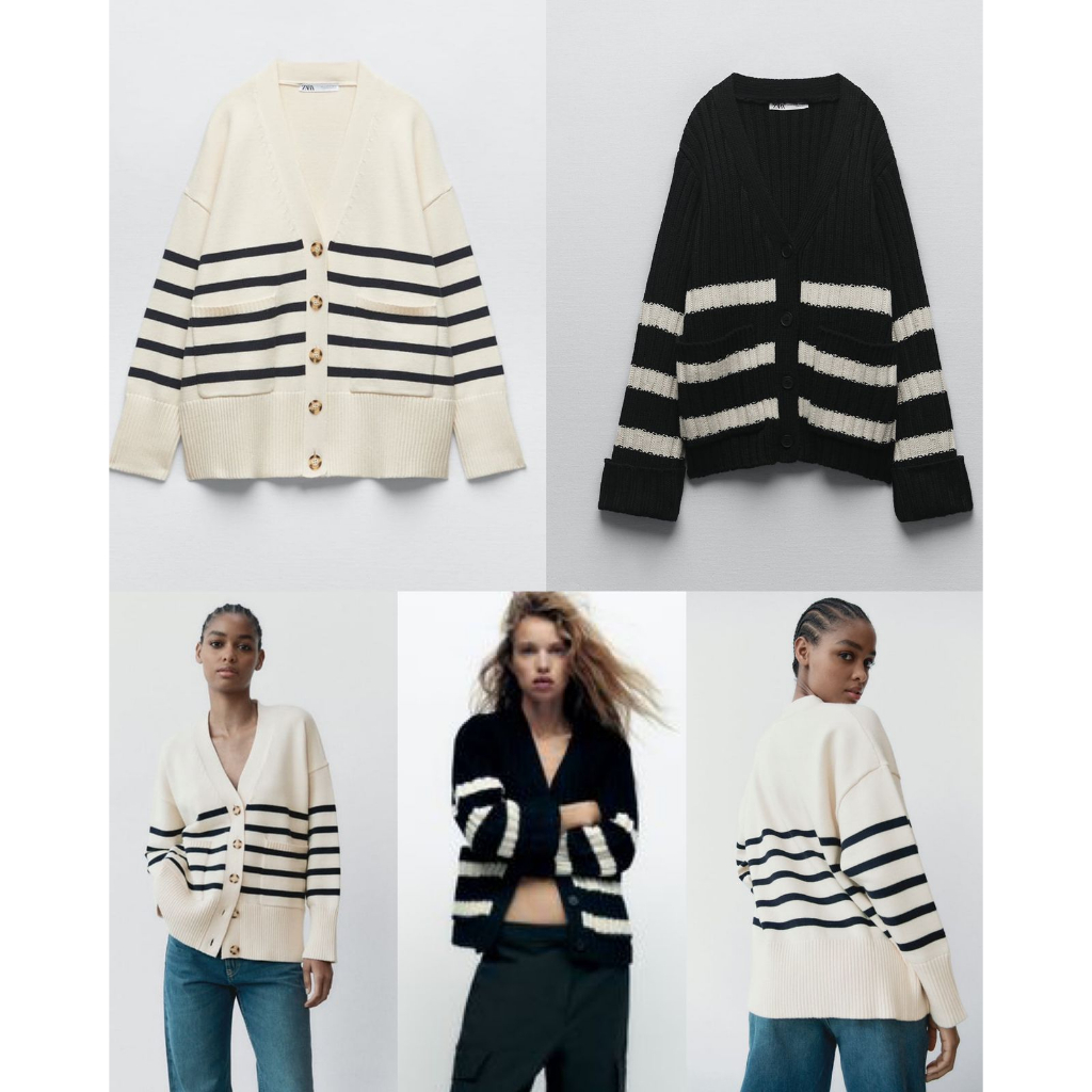 Zara Stripped Knitted Cardigan