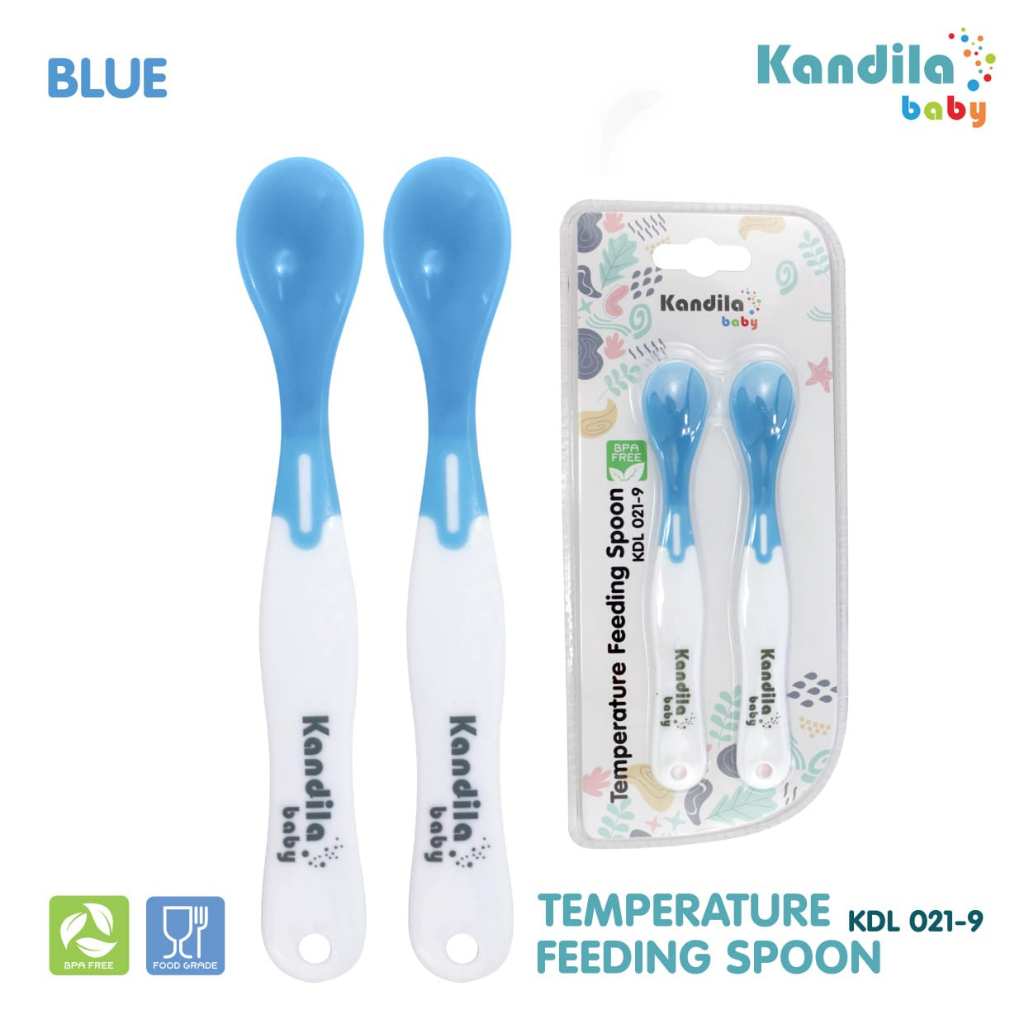 Kandila Baby - Temperature Feeding Spoon KDL021-9 KDL021-10 - Set Sendok Makan Anak Bayi