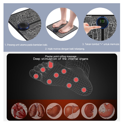 Bantalan Pijat Kaki Elektrik Alat Terapi EMS Pijat Foot Massager EMS Alat Therapi Pijat Kaki