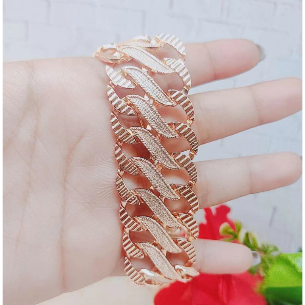 Gelang Xuping Rantai Kombinas Perhiasan Wanita Jewelry G02(Lebar 25mm)