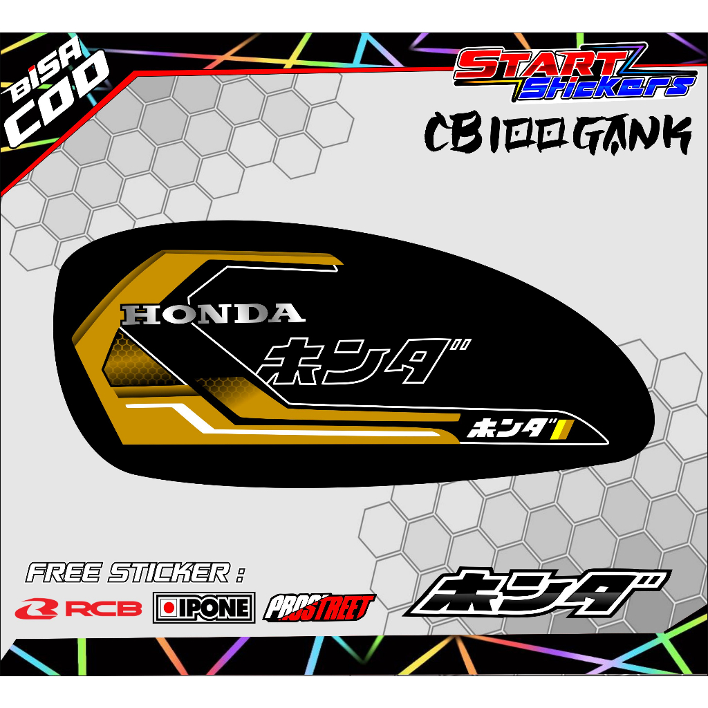 Striping Variasi Cb 100 Racing Gank / Stiker List Variasi Honda Cb100 Herex