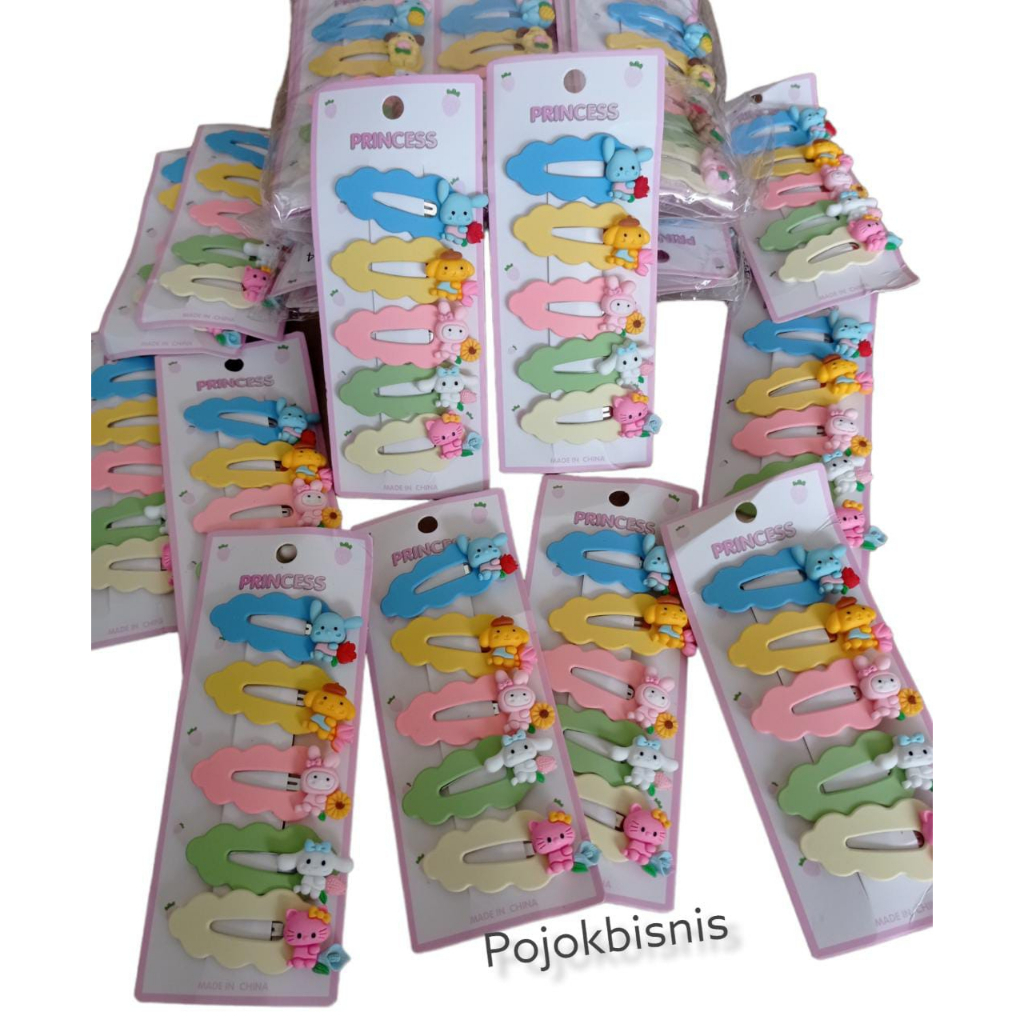 5 PCS JEPITAN RAMBUT ANAK PEREMPUAN LUCU KOREA MODEL KARAKTER / HAIR PIN RAMBUT ANAK