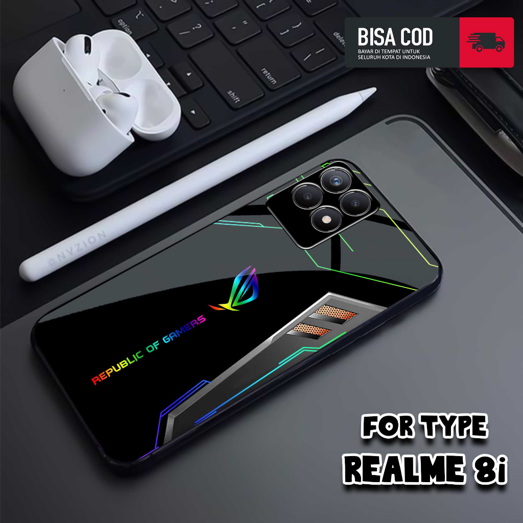Case REALME 8i - MOTIF [ROG] - Casing REALME 8i - Hardcase Premium Glossy - Silikon - Softcase Hp - 