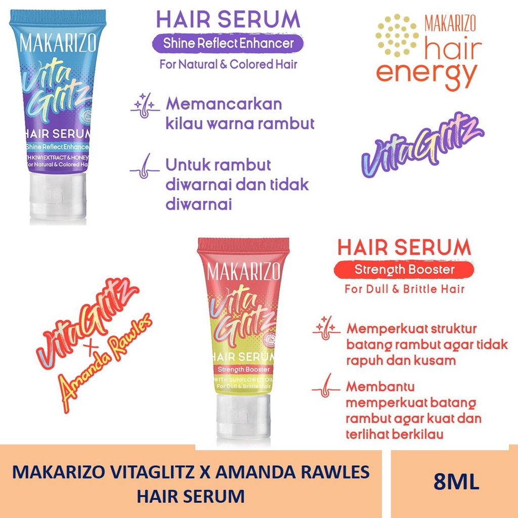 NUZ - ✨LACIKOSME✨ MAKARIZO VITAGLITZ HAIR SERUM STRENGTH BOOSTER - SERUM RAMBUT BPOM