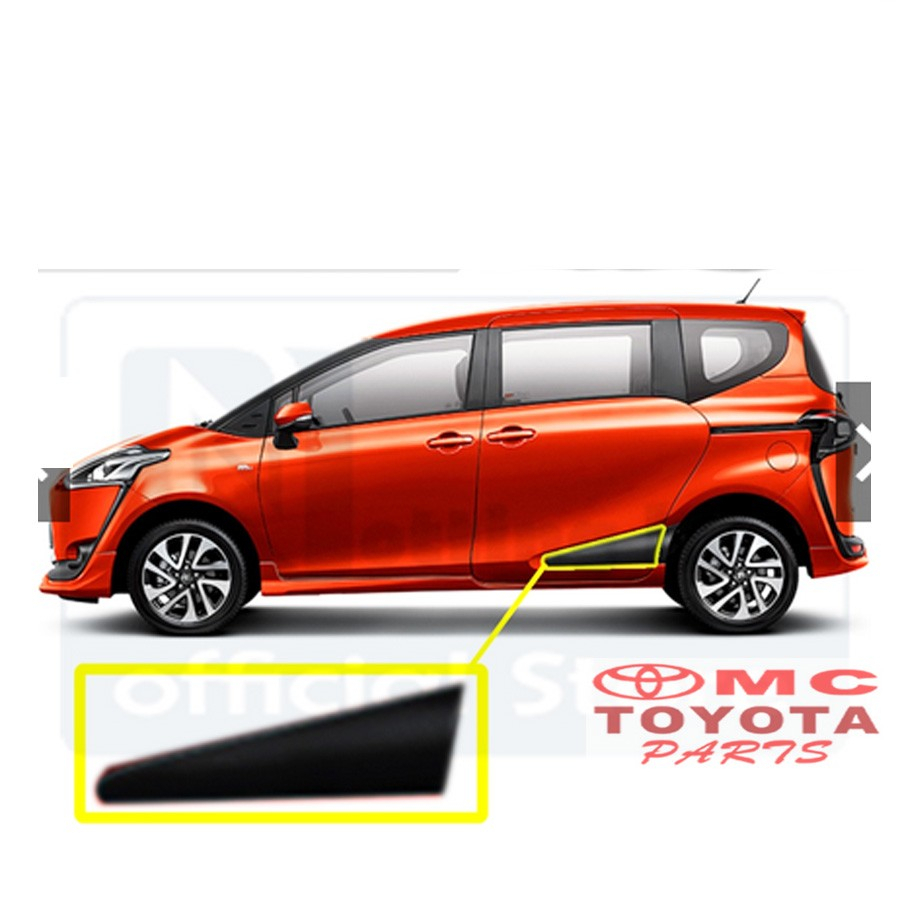 List Body Side Body Moulding Pintu Samping Kiri Toyota Sienta 75076-0D030