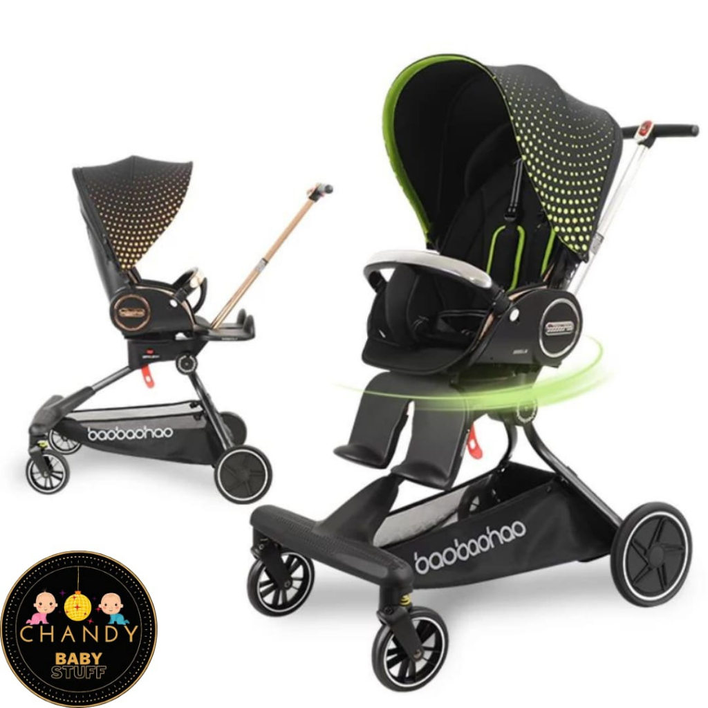 BAOBAOHAO V9 MAGIC STROLLER 360 ROTATION BISA DUDUK, REBAHAN DAN TIDUR