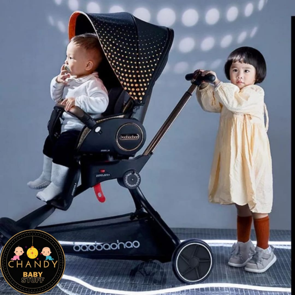 BAOBAOHAO V9 MAGIC STROLLER 360 ROTATION BISA DUDUK, REBAHAN DAN TIDUR