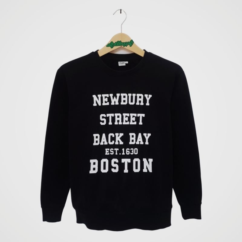 Crewneck Polham Boston Patch Logo (Black)