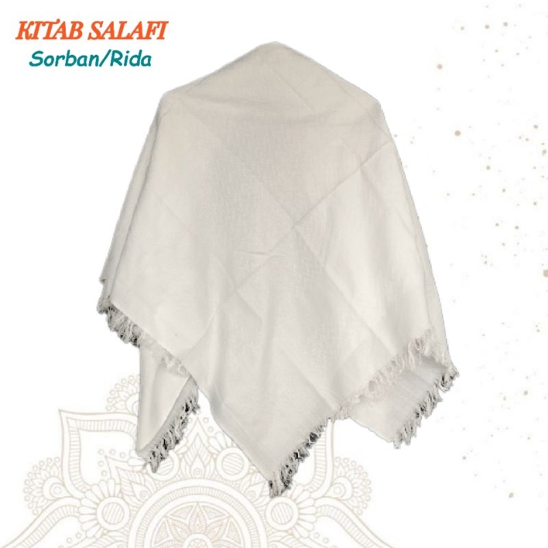 Sorban Putih Polos Rumbai Persegi Rida Putih Rumbai Surban Putih Polos Rumbay