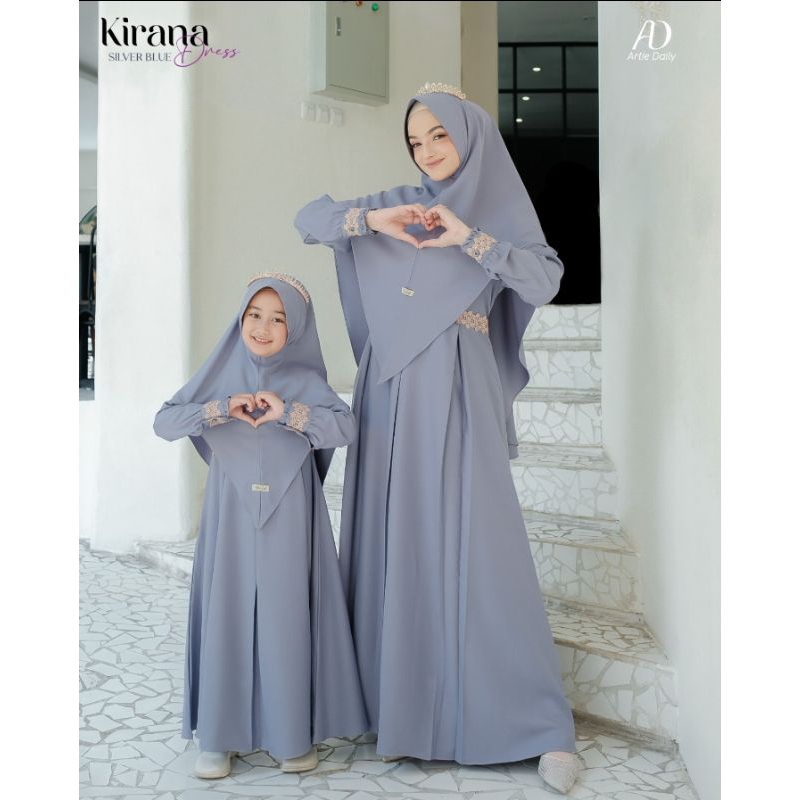 COUPLE KIRANA DRESS BY ARTIE DAILY, KIRANA DRESS COUPLE, GAMIS COUPLE, GAMIS IBU DAN ANAK, ARTIE DAI