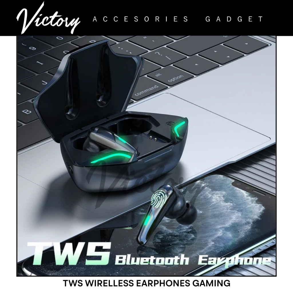 VICTORY TWS WIRELESS GAMING HEADSET GAME TWS DUAL WITH CASE EARPHONE GAMING