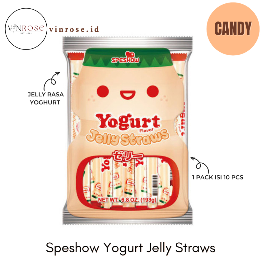 

[10 Pcs] Speshow Yogurt Jelly Straws Yoghurt Korea/ Permen Jeli Anak