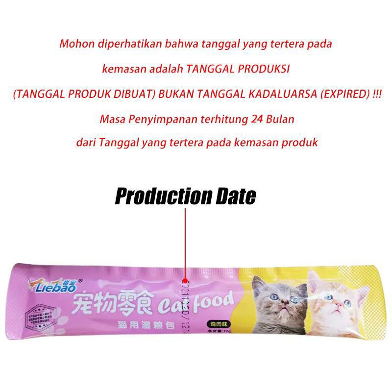 Cat Food Snack Camilan Liebao Kucing Makanan Basah Kucing Camilan Penggemuk Kucing